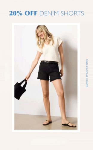 20% Off Denim Shorts