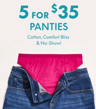 5 for $35 Panties